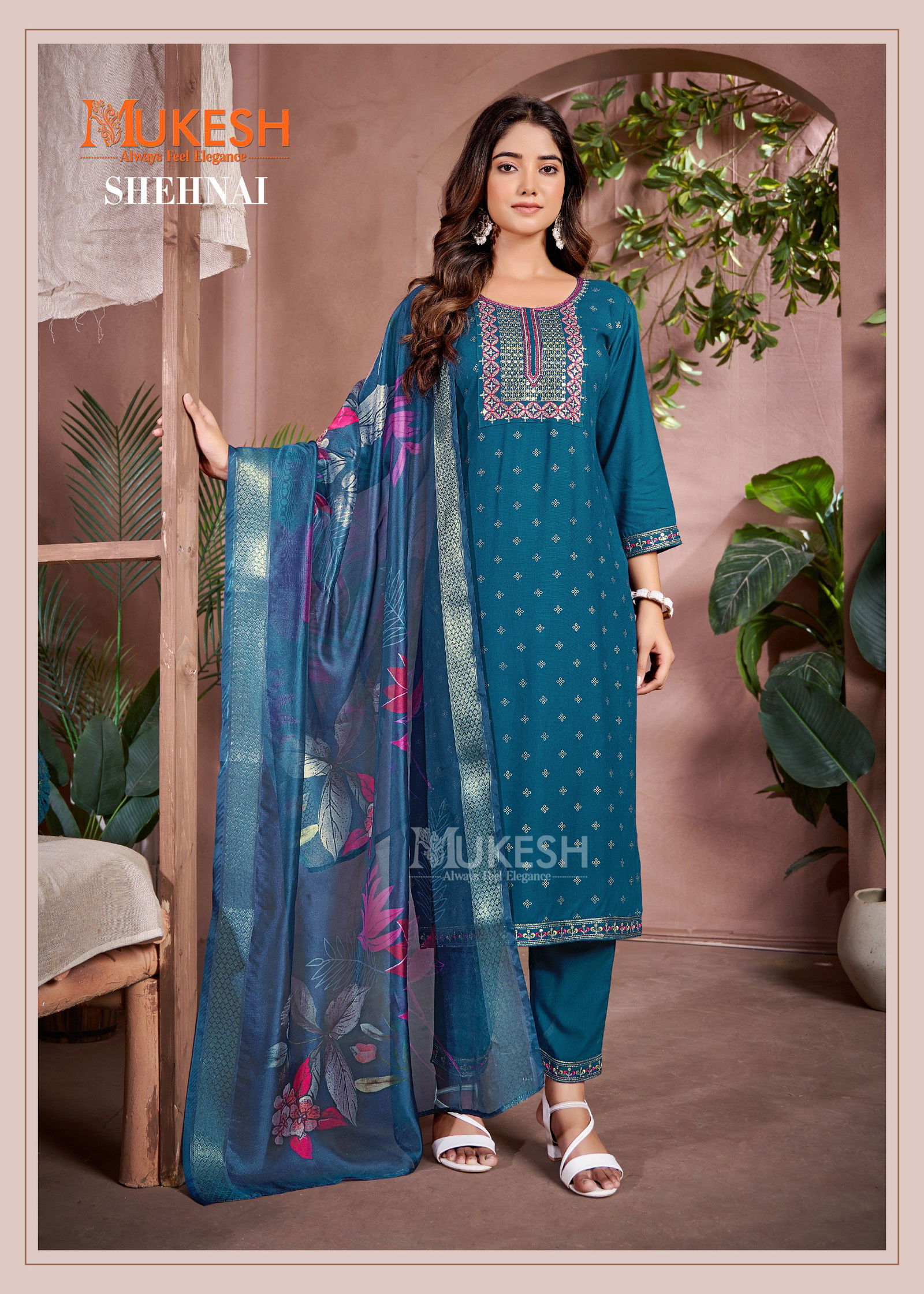  Shehnai Rayon by Mukesh  Top Bottom With Dupatta Collection